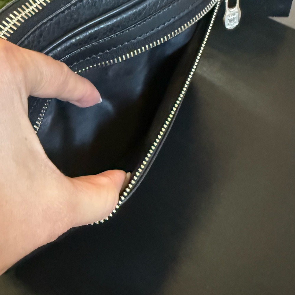 Celine unisex Black Leather Wristlet clutch bag vintage - Picture 8 of 17